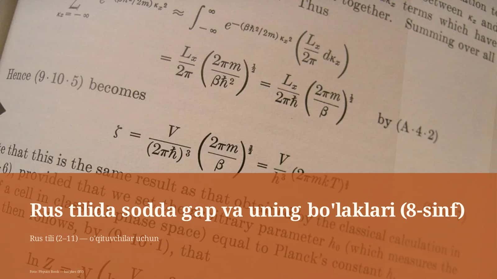 Rus tilida sodda gap va uning bo'laklari (8-sinf) 1