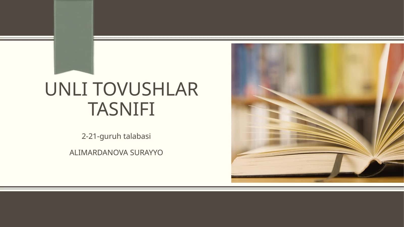 Tovushlar va harflar, unli undosh tovushlarning xususiyatlari bilan tanishtirish 1