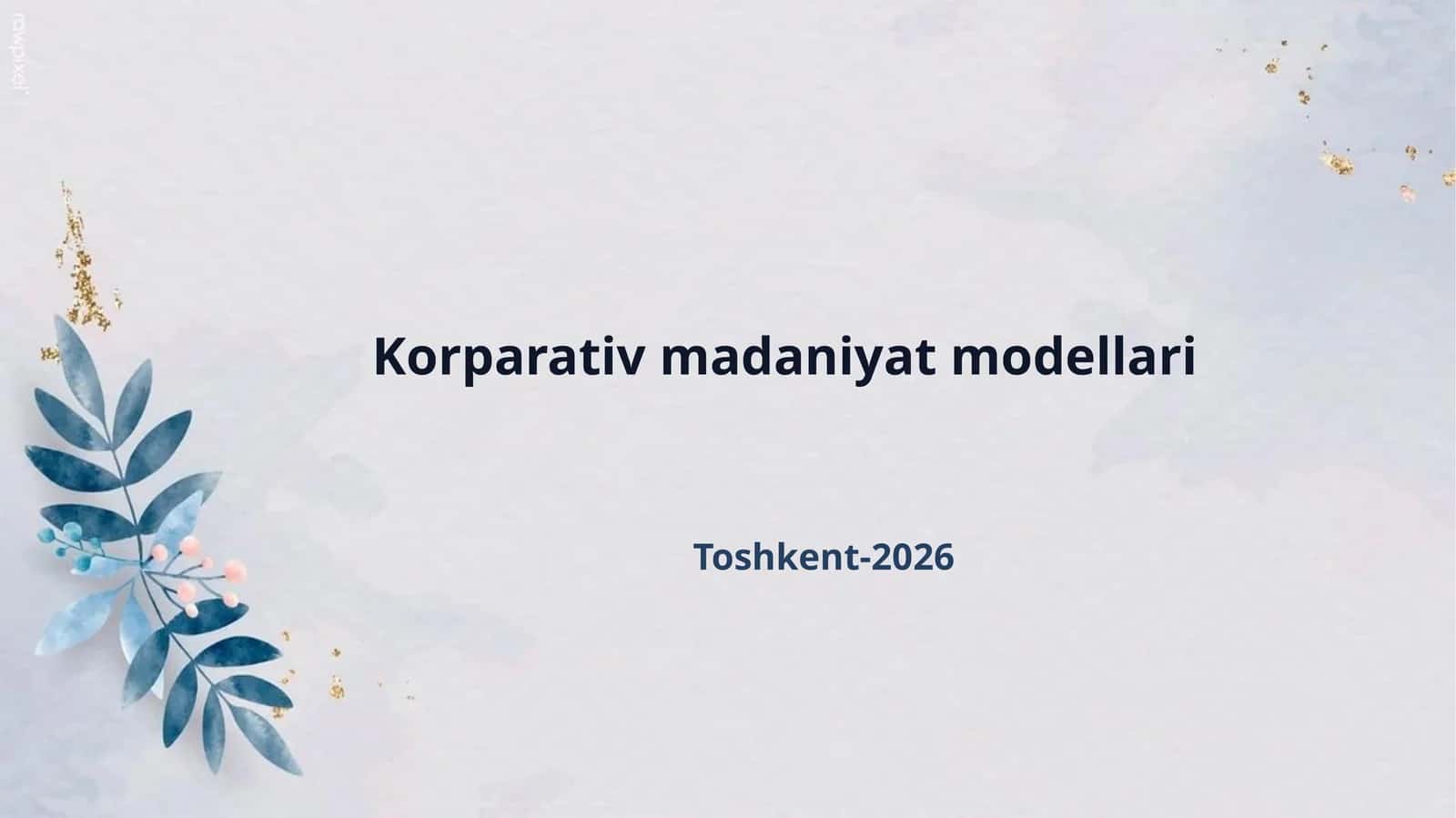 Korparativ madaniyat modellari 1