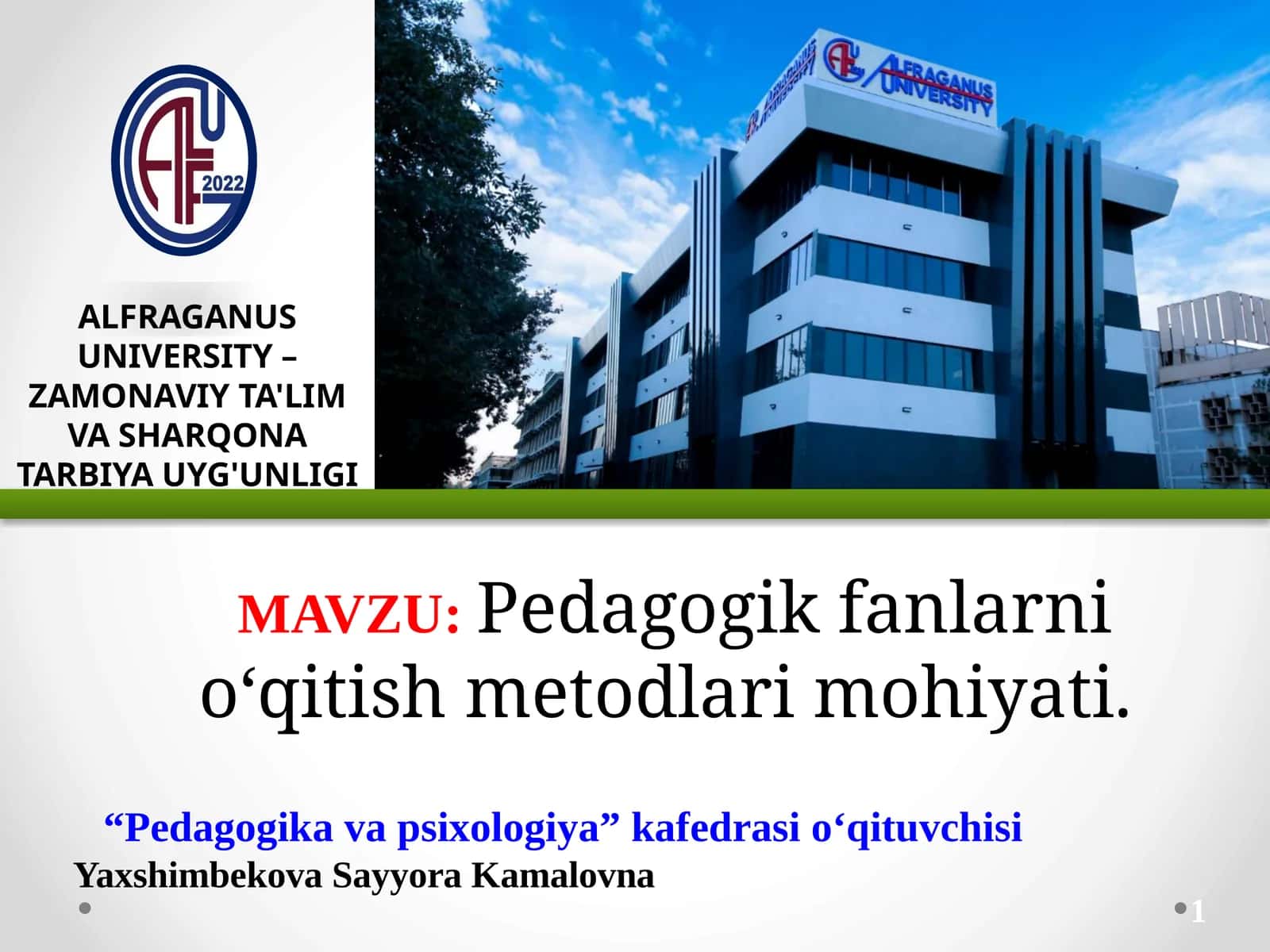 Pedagogik fanlarni o‘qitish metodlari mohiyati 1