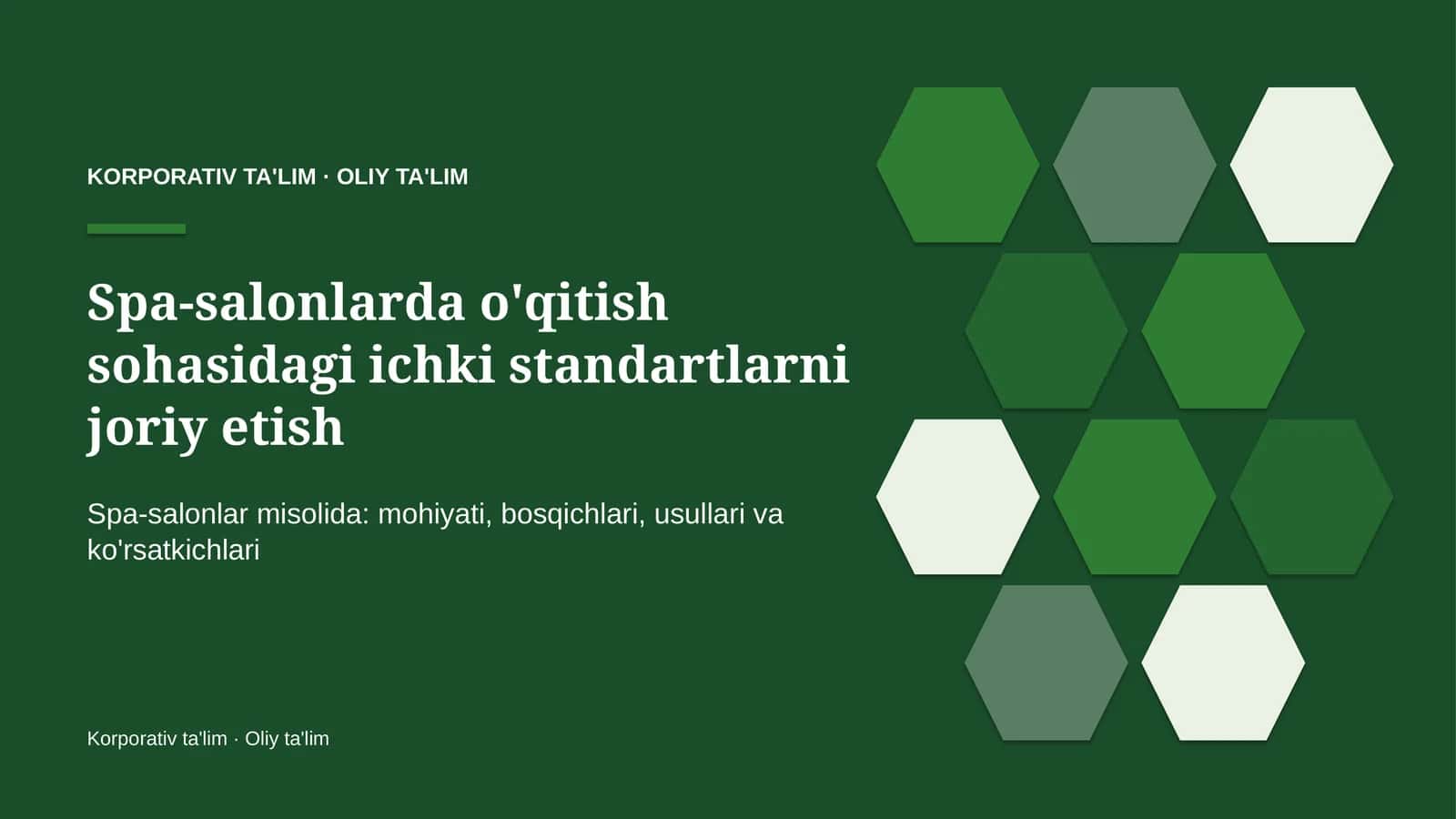 spa salonlarda o'qitish sohasidagi ichki standartlarni joriy etish 4672 1