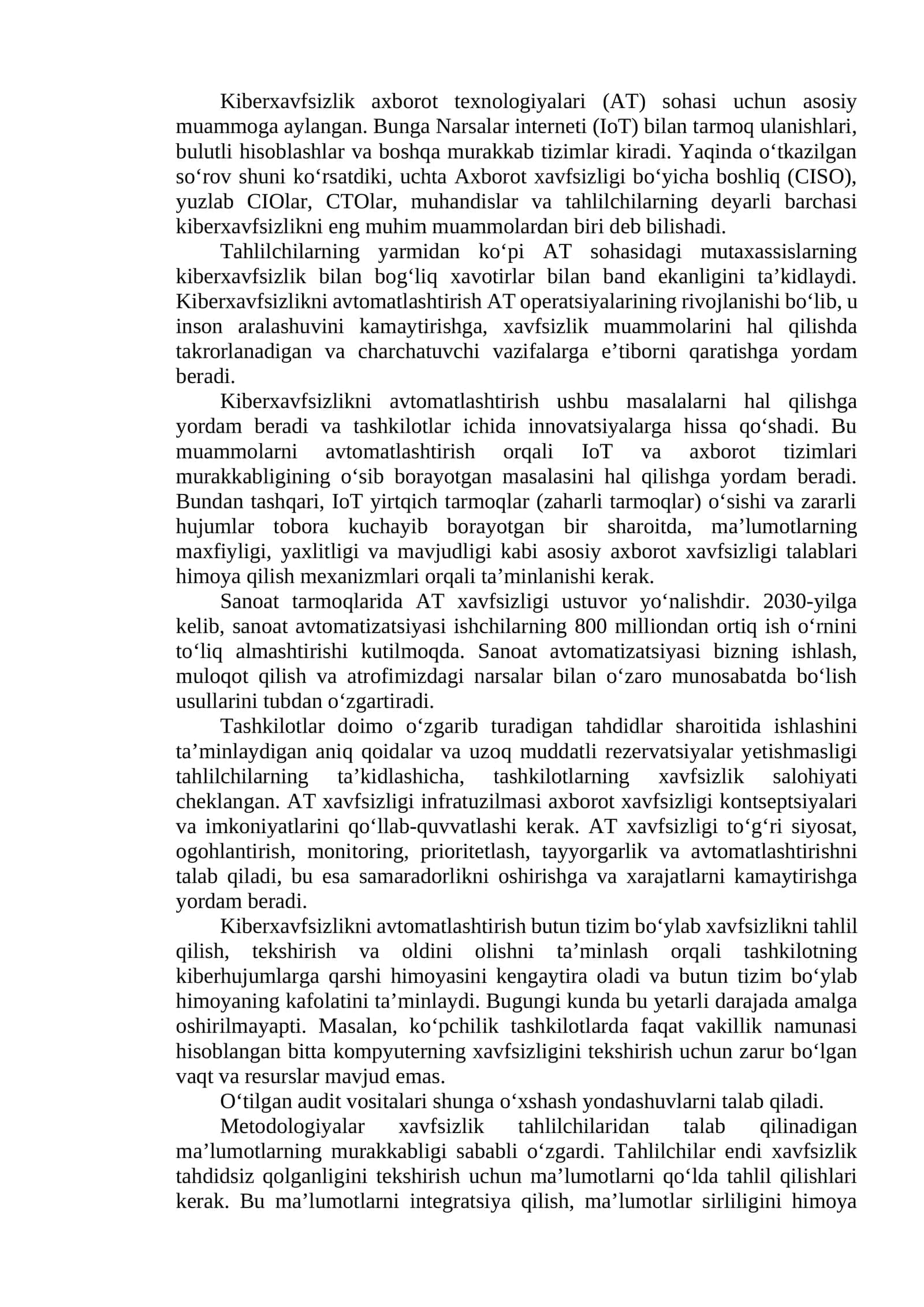 Kiberxavfsizlik axborot texnologiyalari (AT) 1