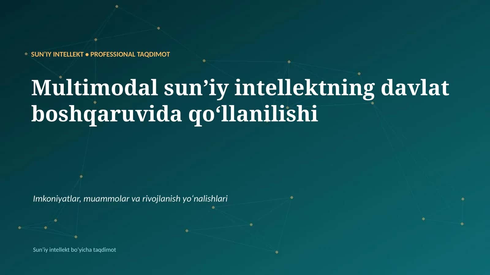 Multimodal sunʼiy intellektning davlat boshqaruvida qoʻllanilishi 1