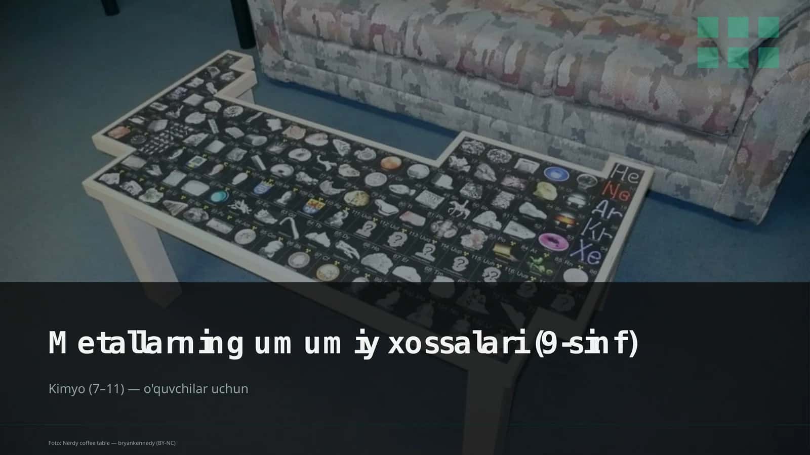 Metallarning umumiy xossalari (9-sinf) 1