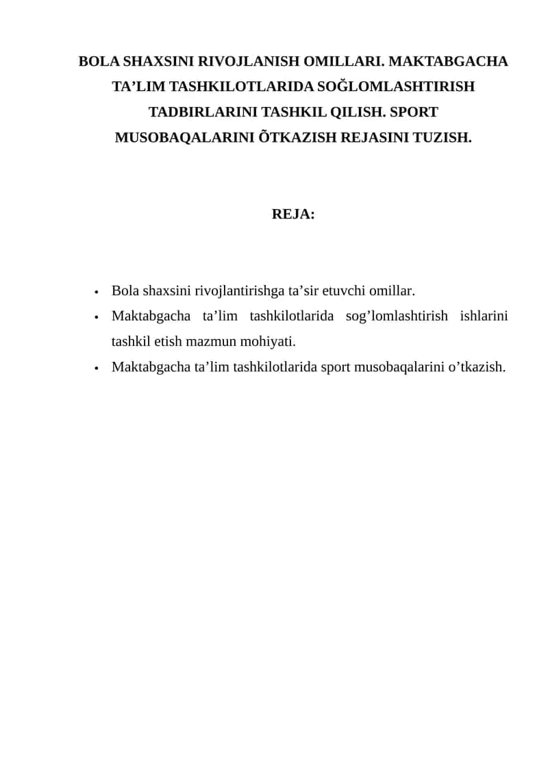 BOLA SHAXSINI RIVOJLANISH OMILLARI 1