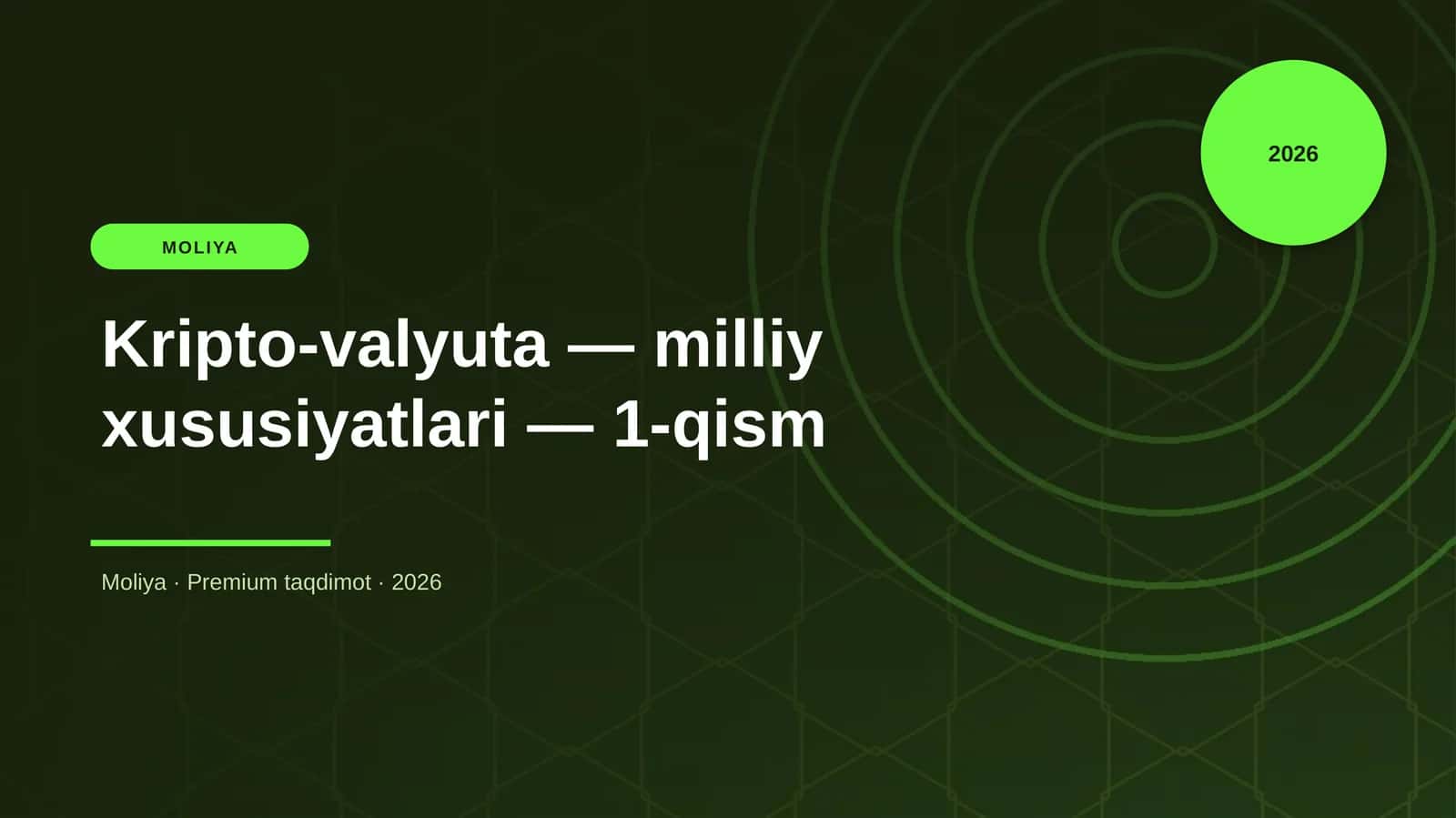 Kripto-valyuta — milliy xususiyatlari — 1-qism 1