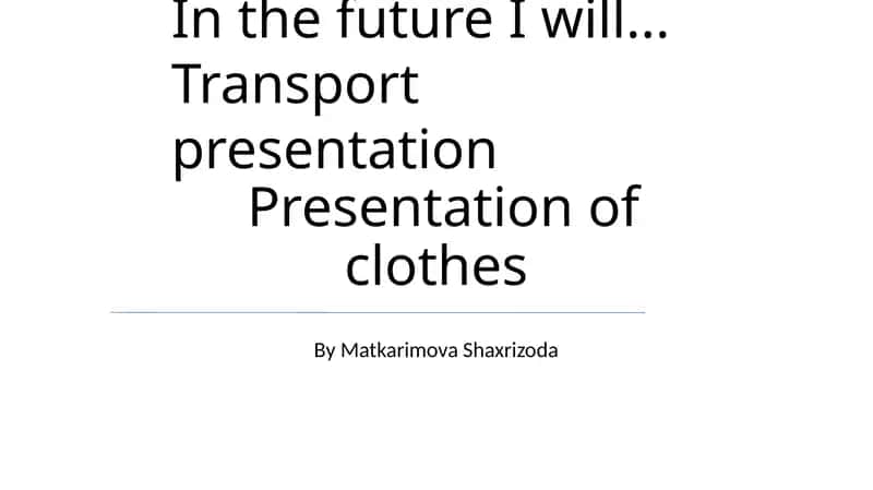 Transport presentation 1