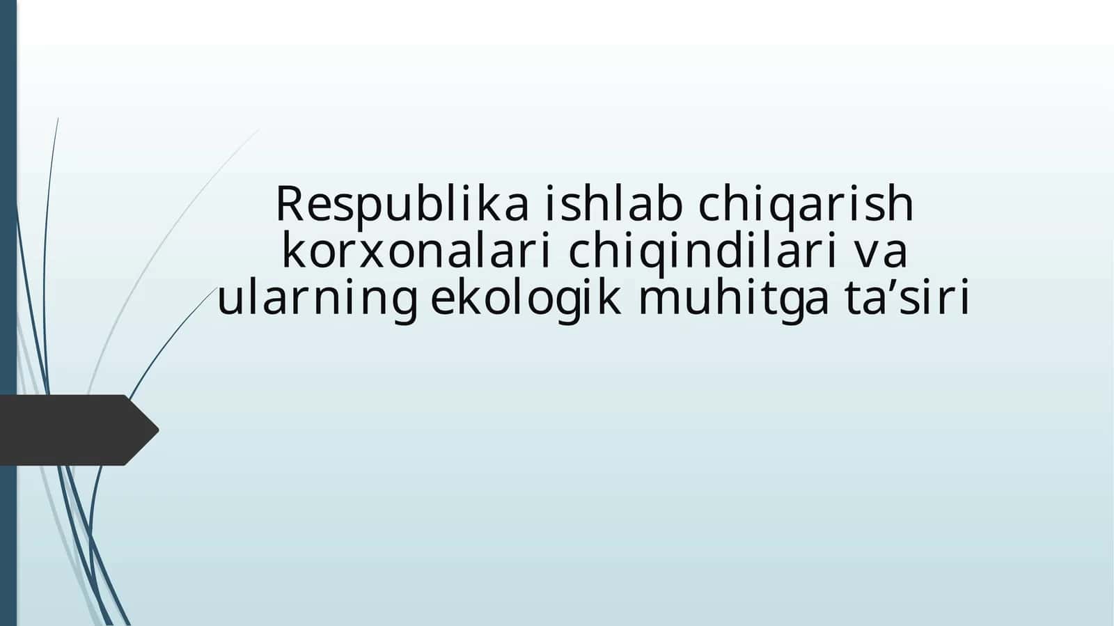 Ekologik muhit asoslari 1