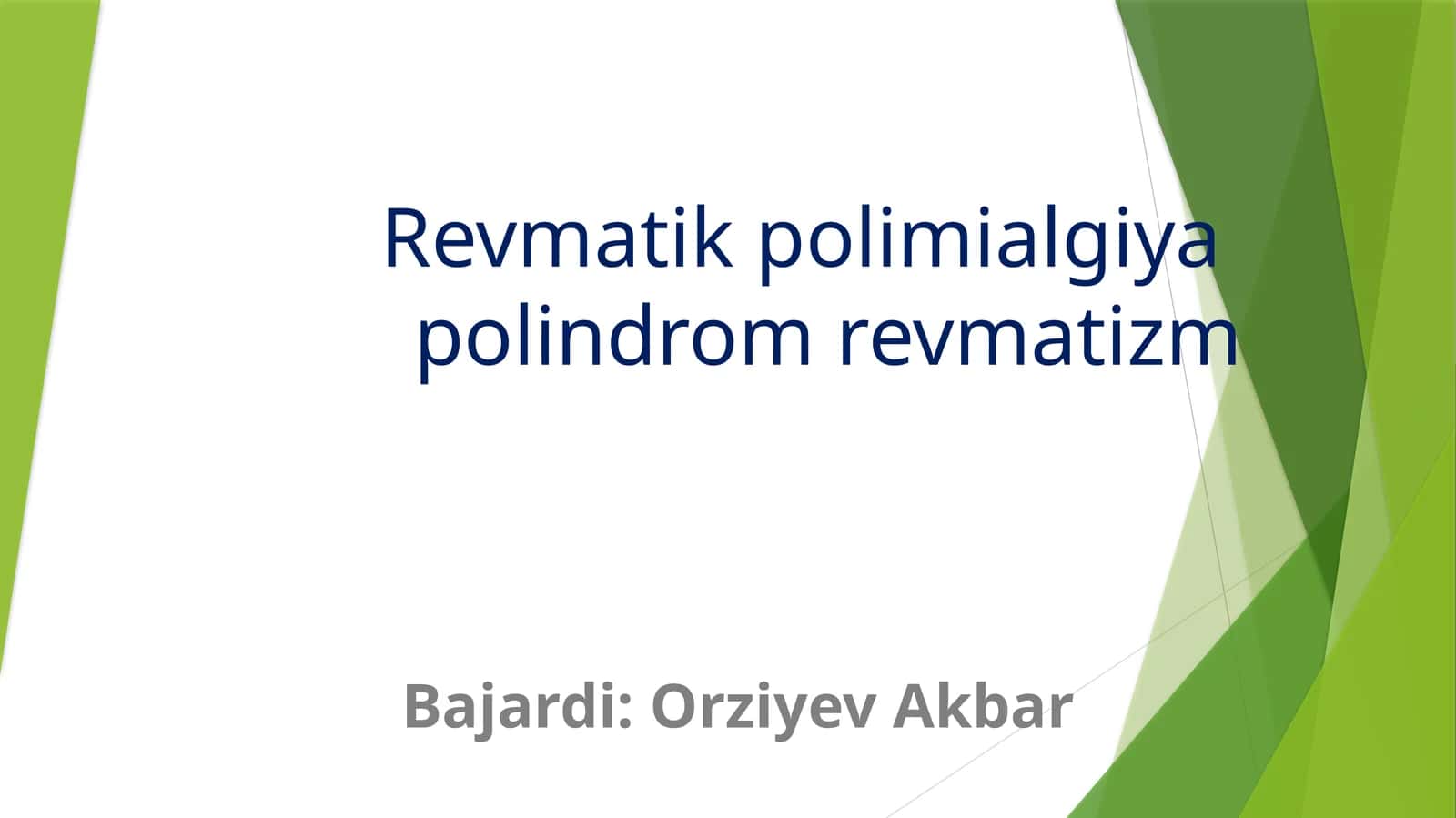 Revmatikpolimialgiyapolindromrevmatizm 1
