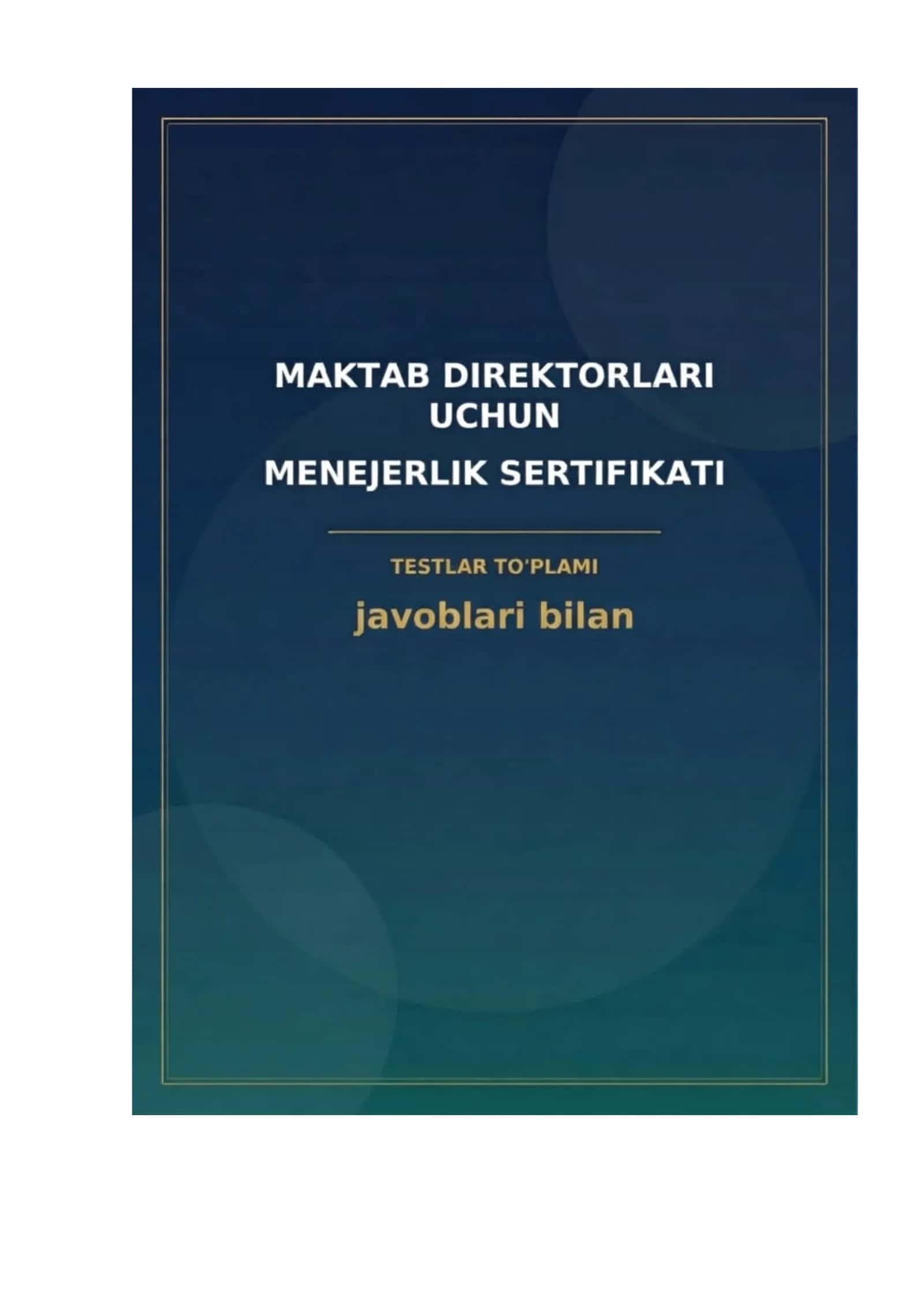 Direktorlar uchun menejerlik kursi Test 20 lik baza10.docx 1