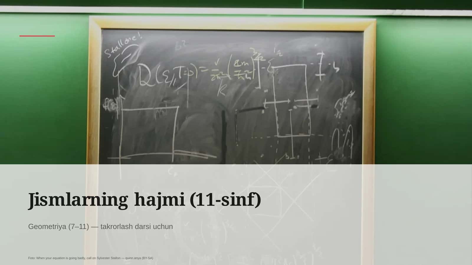 Jismlarning hajmi (11-sinf) 1