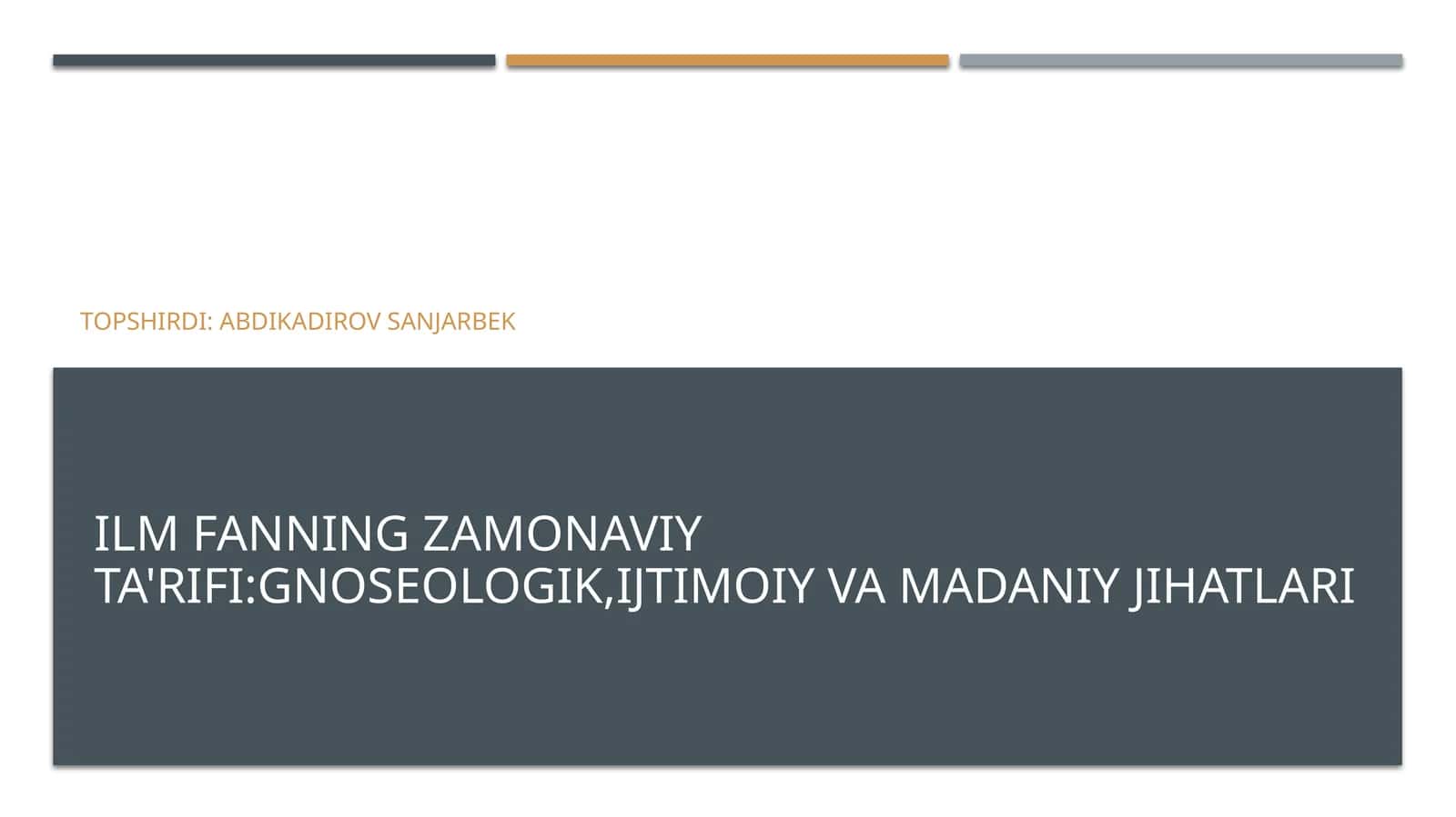 Ilmfanningzamonaviyta'rifi:gnoseologik,ijtimoiyvamadaniyjihatlari 1