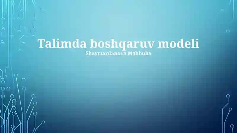 Talimda boshqaruv modeli