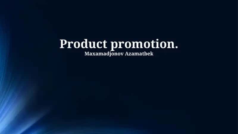 Product Promotion 1