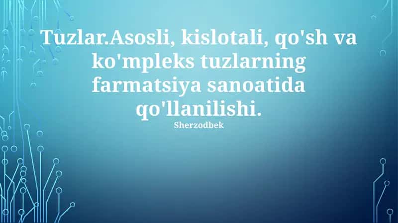 Farmasevtika Preparatlarida Tuzlarning Ahamiyati 1
