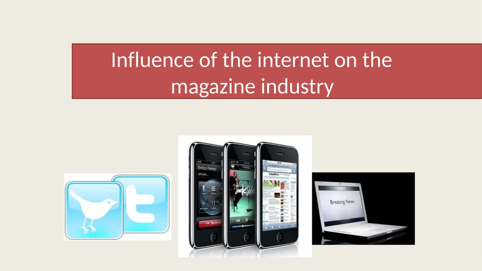 Influence of the internet on the magazine industry 1