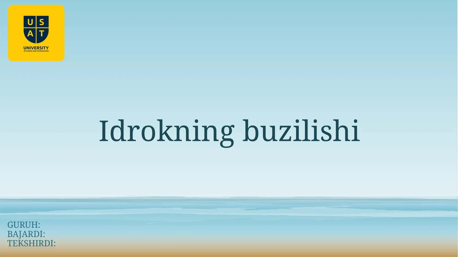Idrokningbuzilishi 1