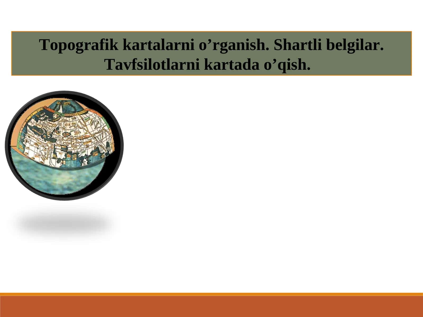 Topografik kartalarni o’rganish 1