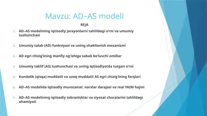 AD–AS modeli 1