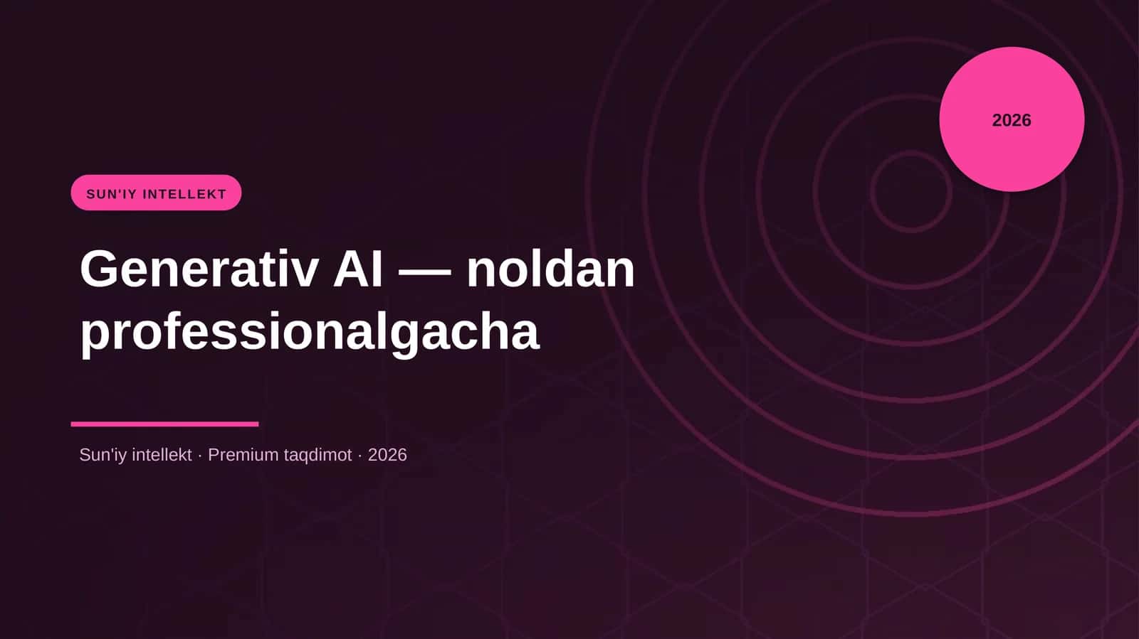 Generativ AI — noldan professionalgacha 1