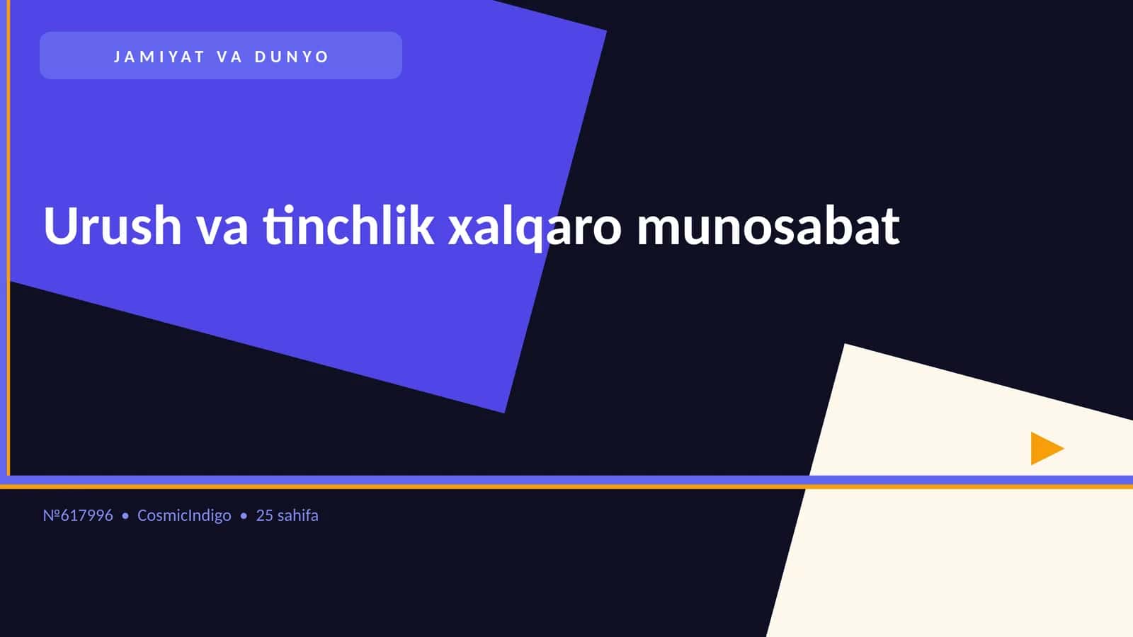 JAMIYAT VA DUNYO 1
