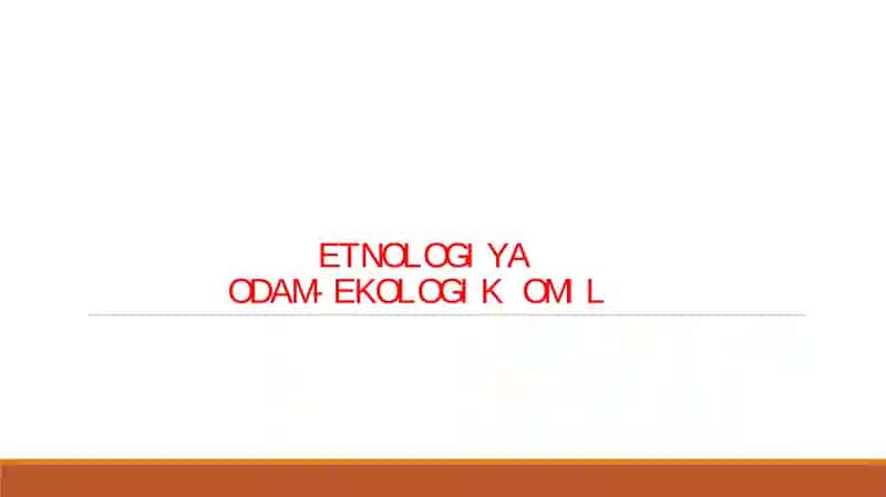 ODAM-EKOLOGIK OMIL 1