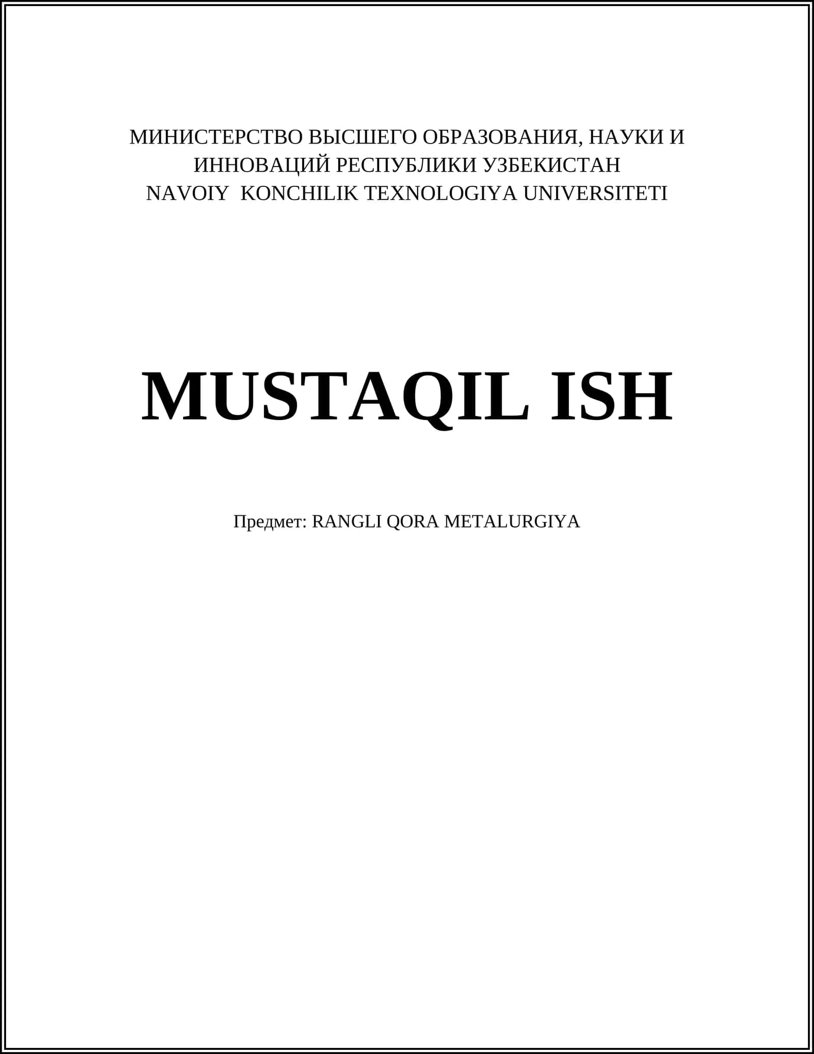 RANGLI QORA METALURGIYA 1