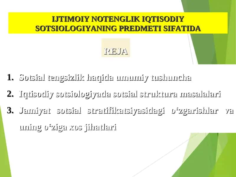 IJTIMOIY NOTENGLIK IQTISODIY SOTSIOLOGIYANING PREDMETI SIFATIDA 1