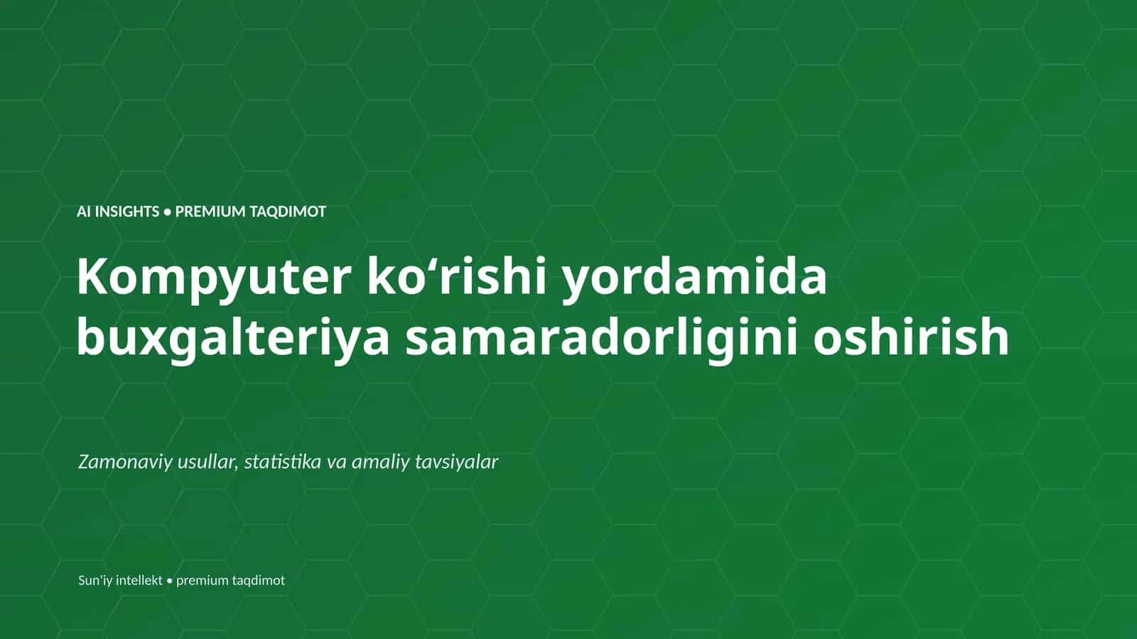 Kompyuter koʻrishi yordamida buxgalteriya samaradorligini oshirish 1