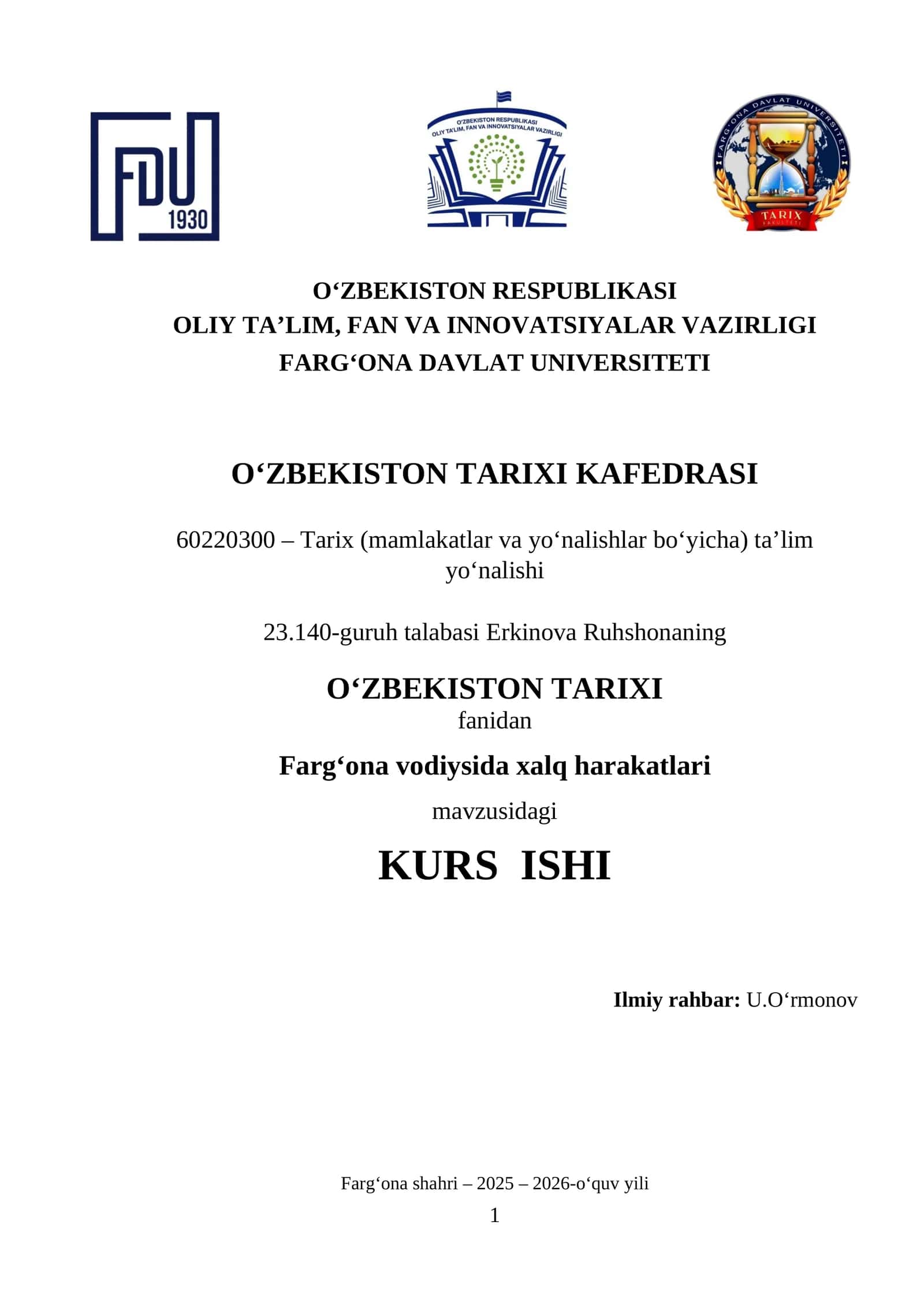 Farg‘ona vodiysida xalq harakatlari 1