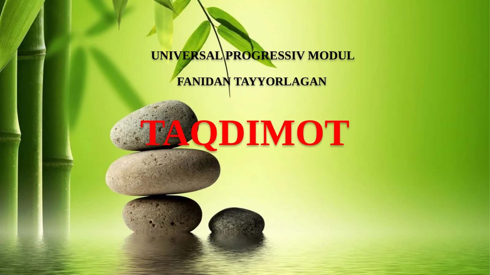 UNIVERSAL – PROGRESSIV MODELNI MONITORING HUJJATLARI, ELEKTRON HISOBOTLAR VA MOBIL DASTURLARDAN FOYDALANISH 1