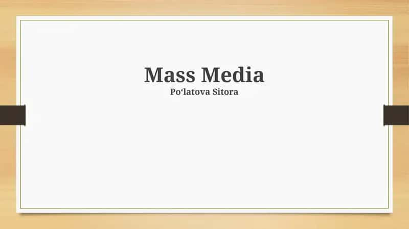 Mass Media 1