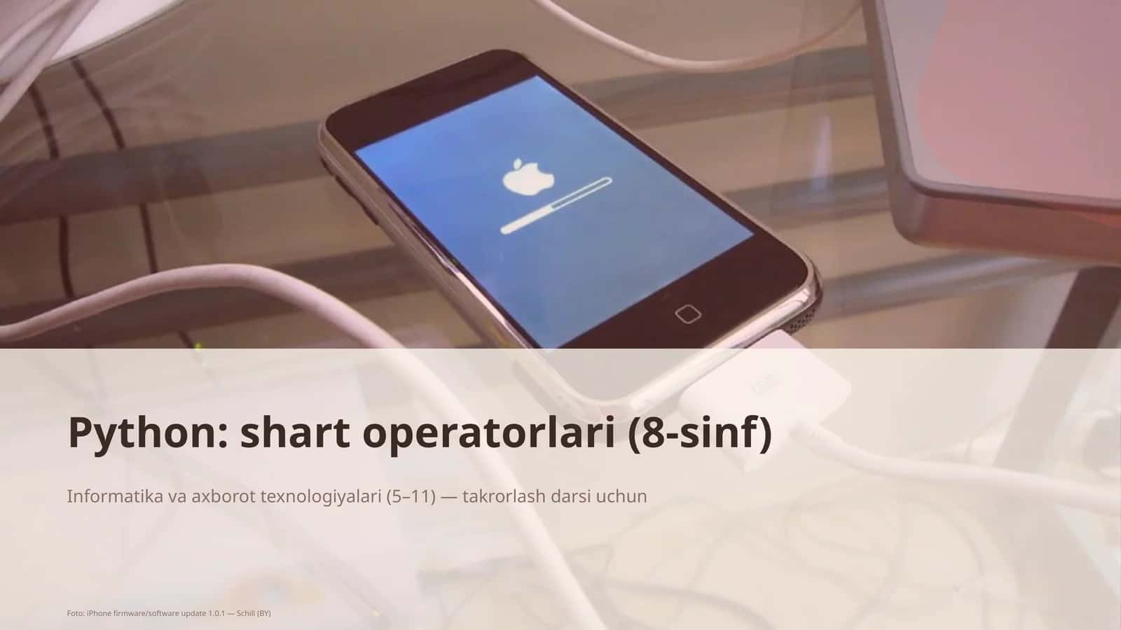 Python: shart operatorlari (8-sinf) 1