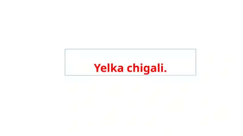 Yelka chigali. 1