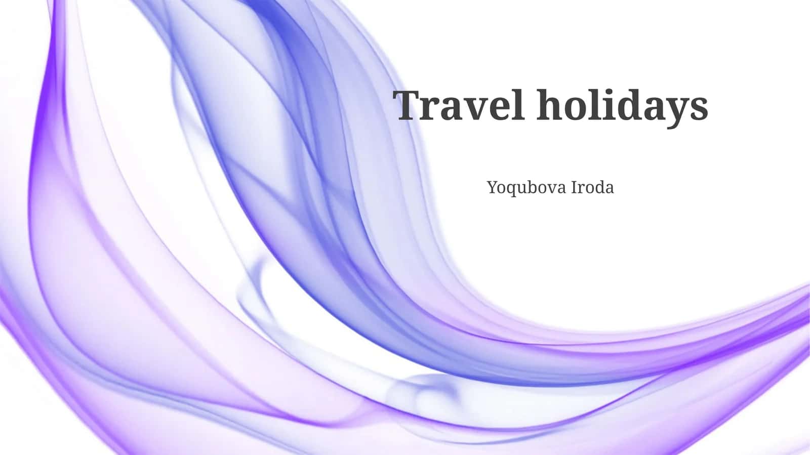 Travel holidays 1