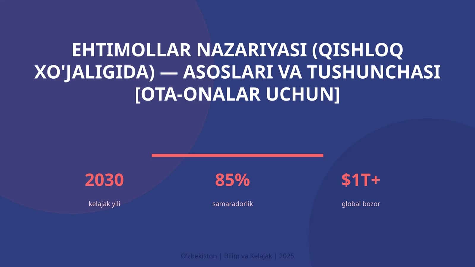 Ehtimollar nazariyasi (qishloq xo'jaligida) — asoslari va tushunchasi [ota-onalar uchun] 1