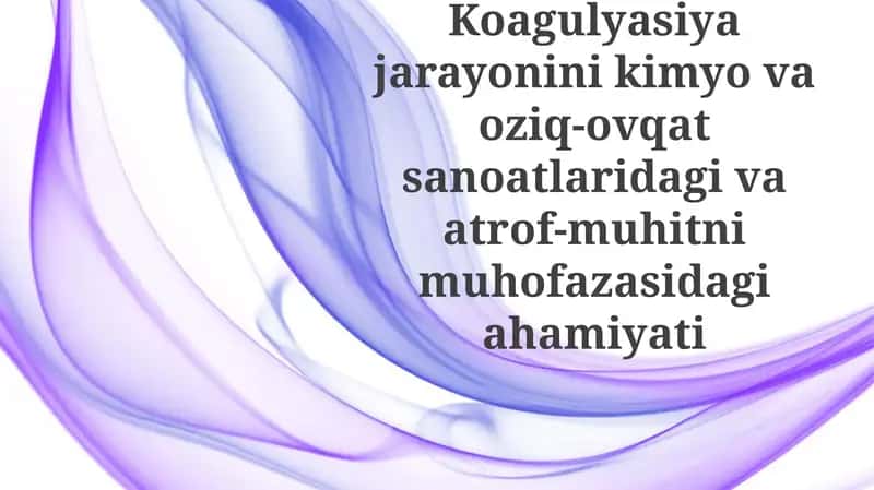 Koagulyatsiya vaaro'yxona so'zlariga 1