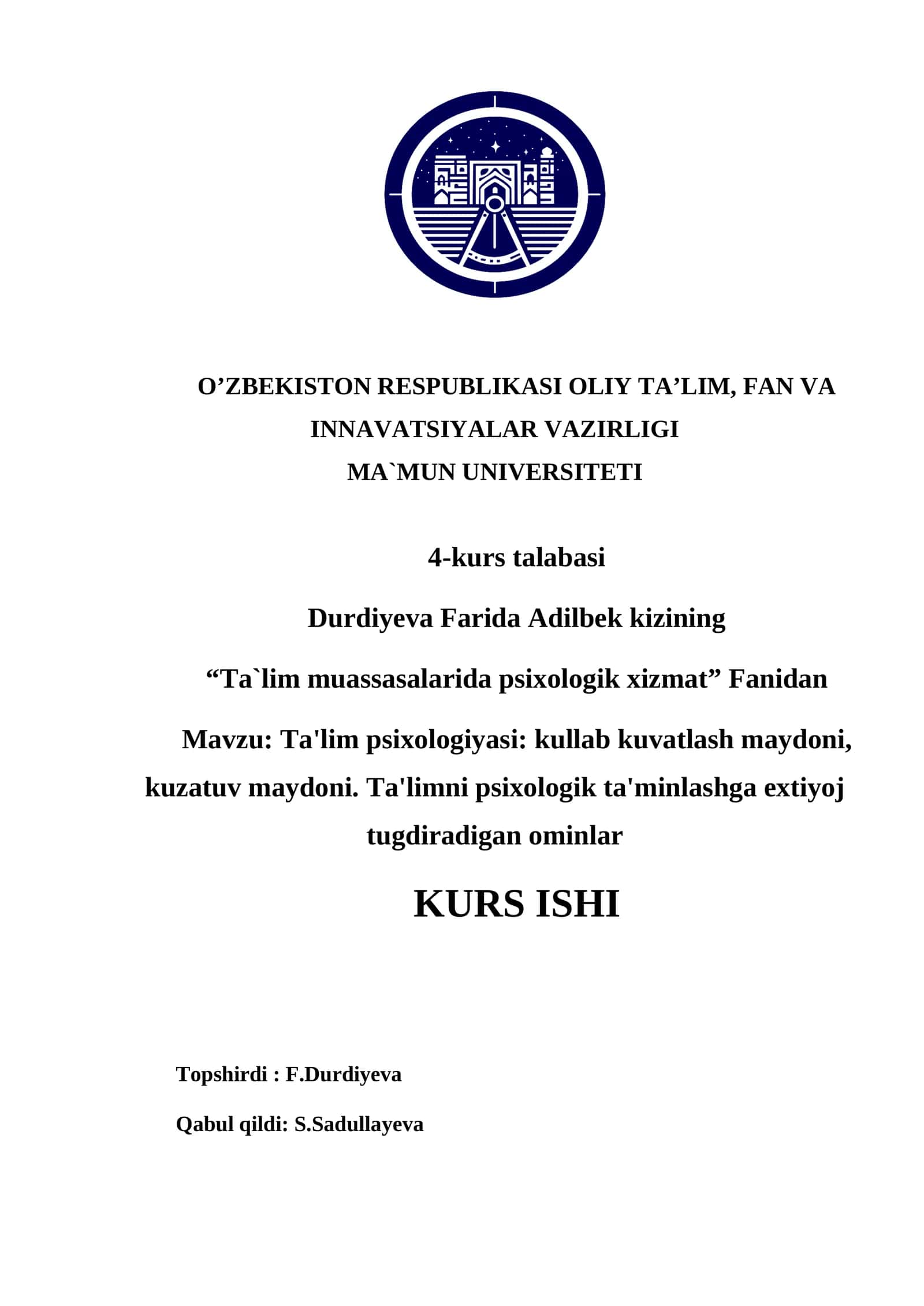 Ta'lim psixologiyasi 1