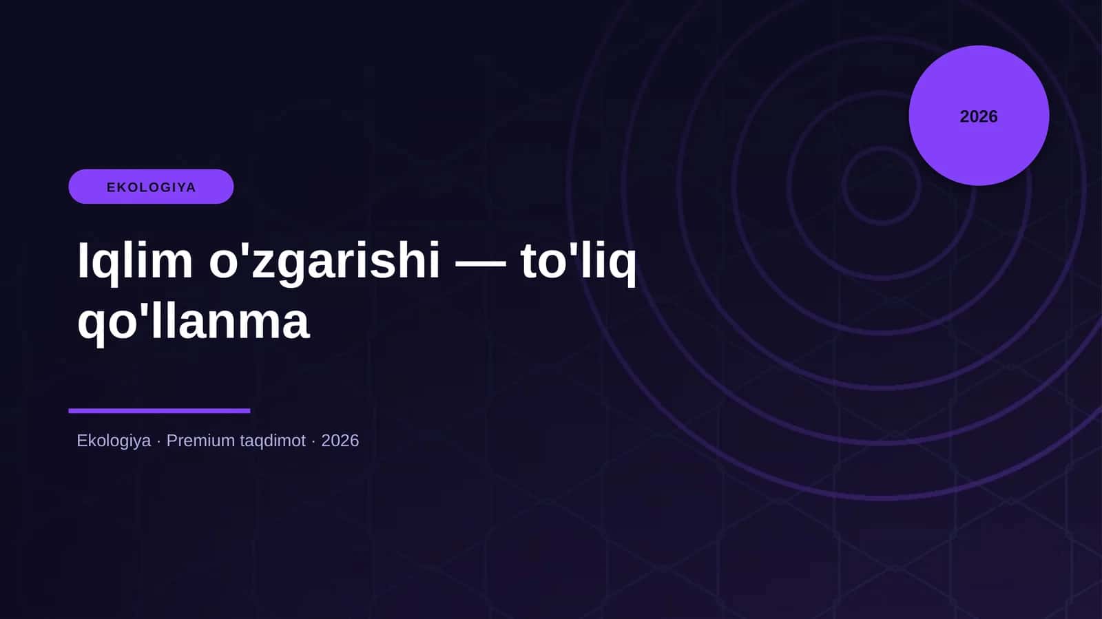 Iqlim o'zgarishi — to'liq qo'llanma 1