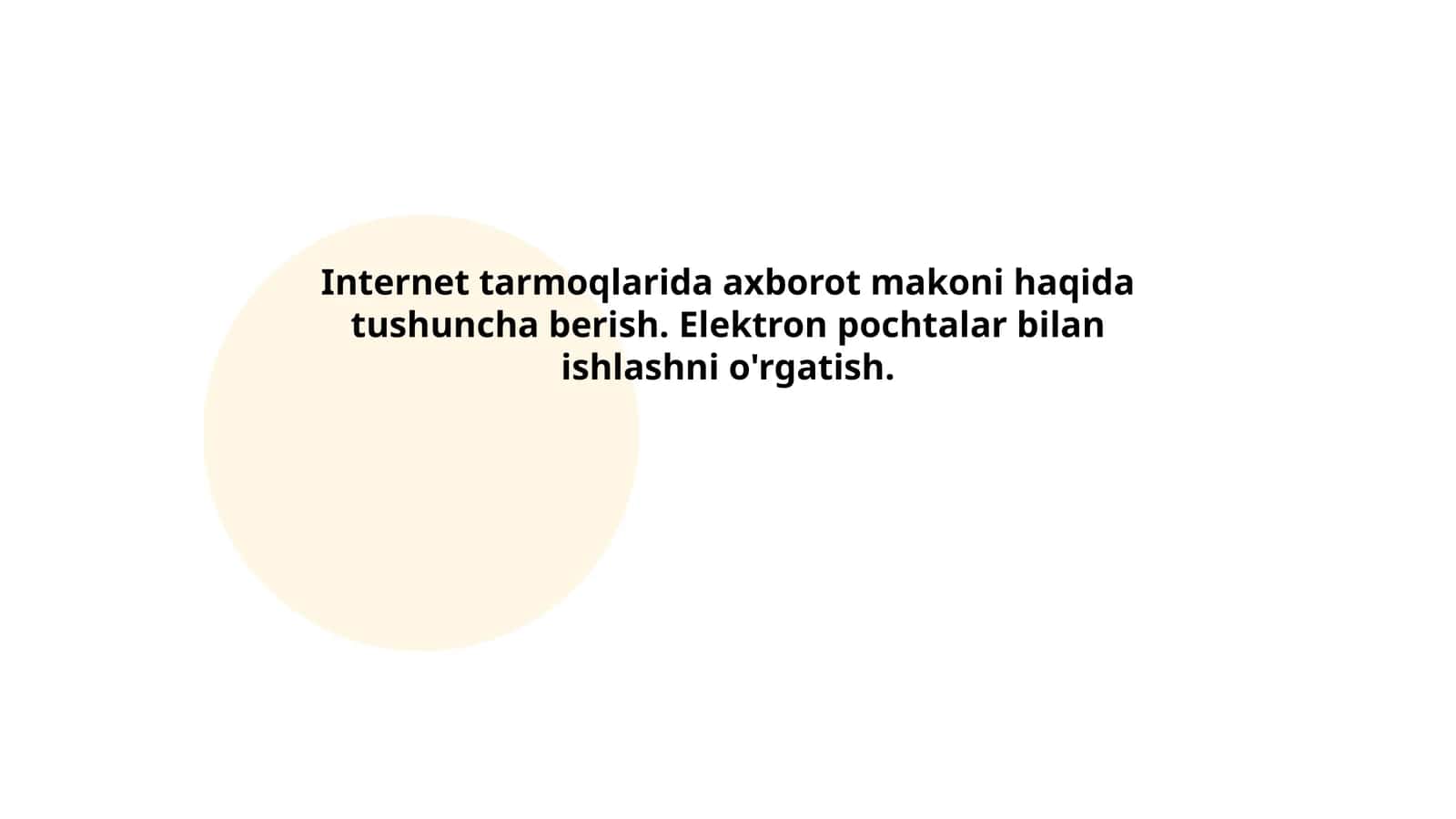 Internet tarmoqlarida axborot makoni haqida tushuncha berish 1