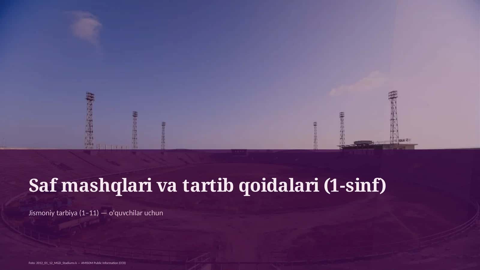Saf mashqlari va tartib qoidalari (1-sinf) 1