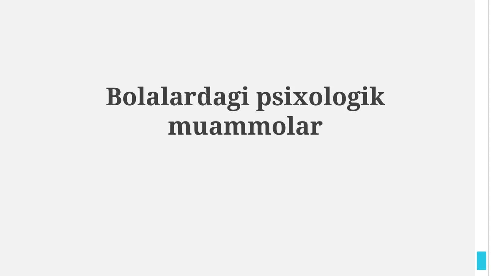 Bolalardagipsixologikmuammolar 1