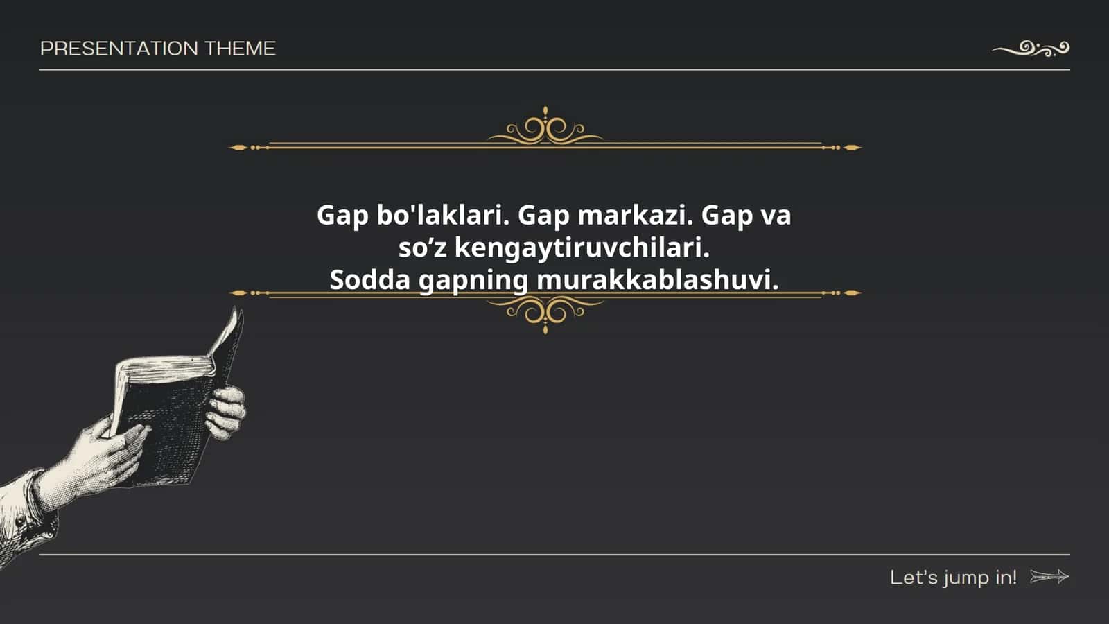 Gap bo'laklari. Gap markazi. Gap va so’z kengaytiruvchilari. Sodda gapning murakkablashuvi 1