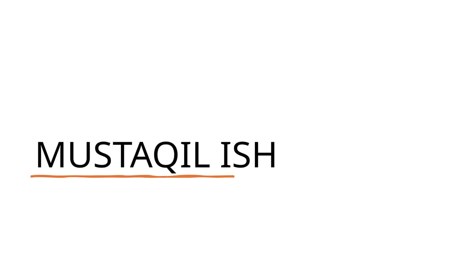 MUSTAQILISH 1