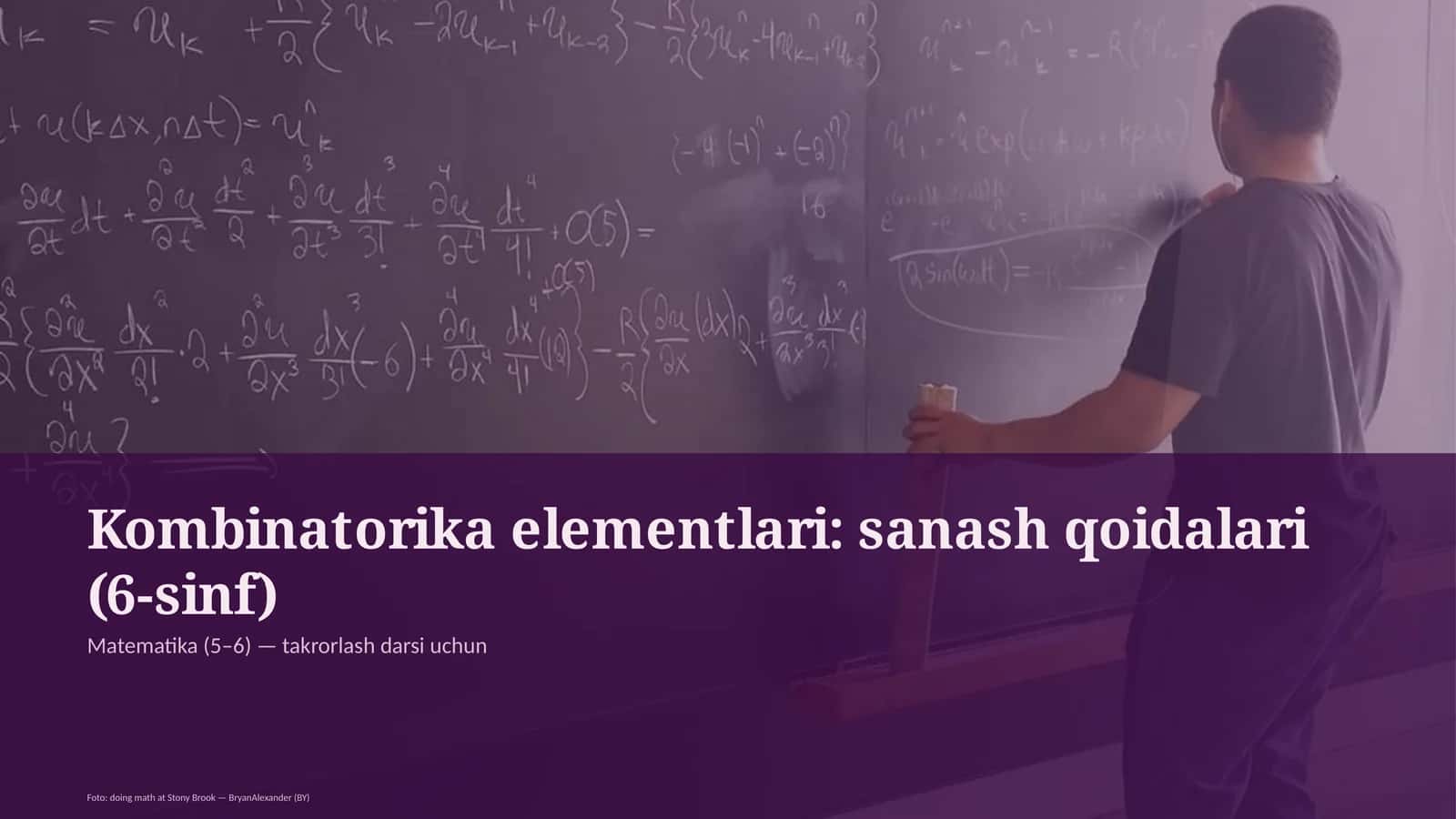 Kombinatorika elementlari: sanash qoidalari (6-sinf) 1