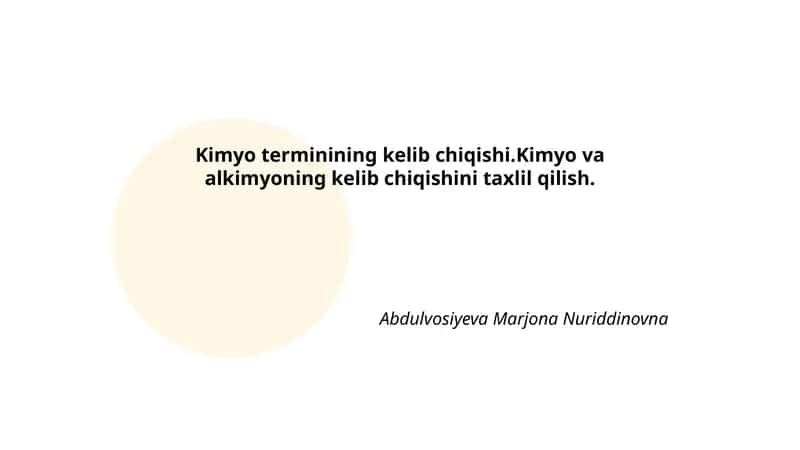 Kimyo termini 1