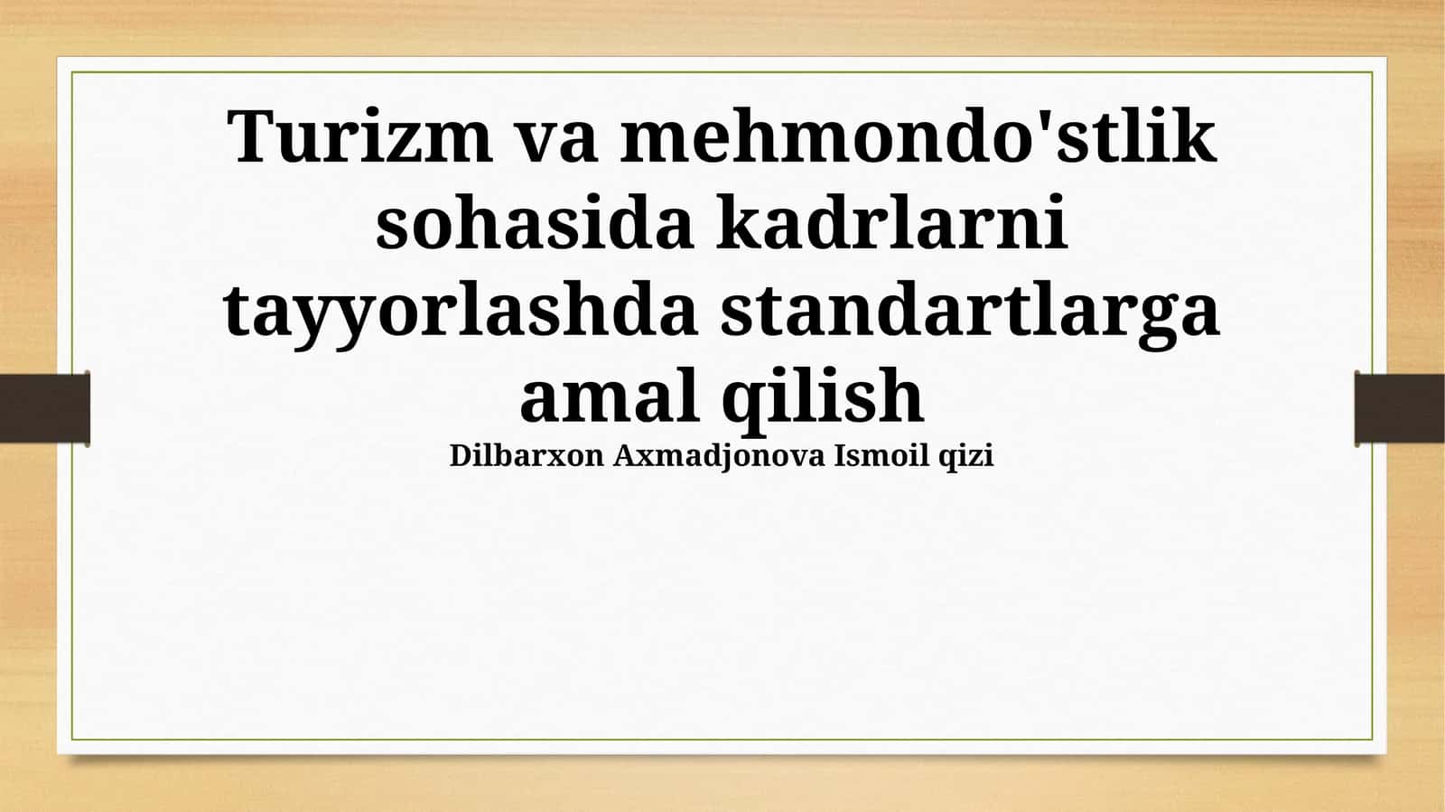 Standartlarga rioya qilishning ahamiyati 1