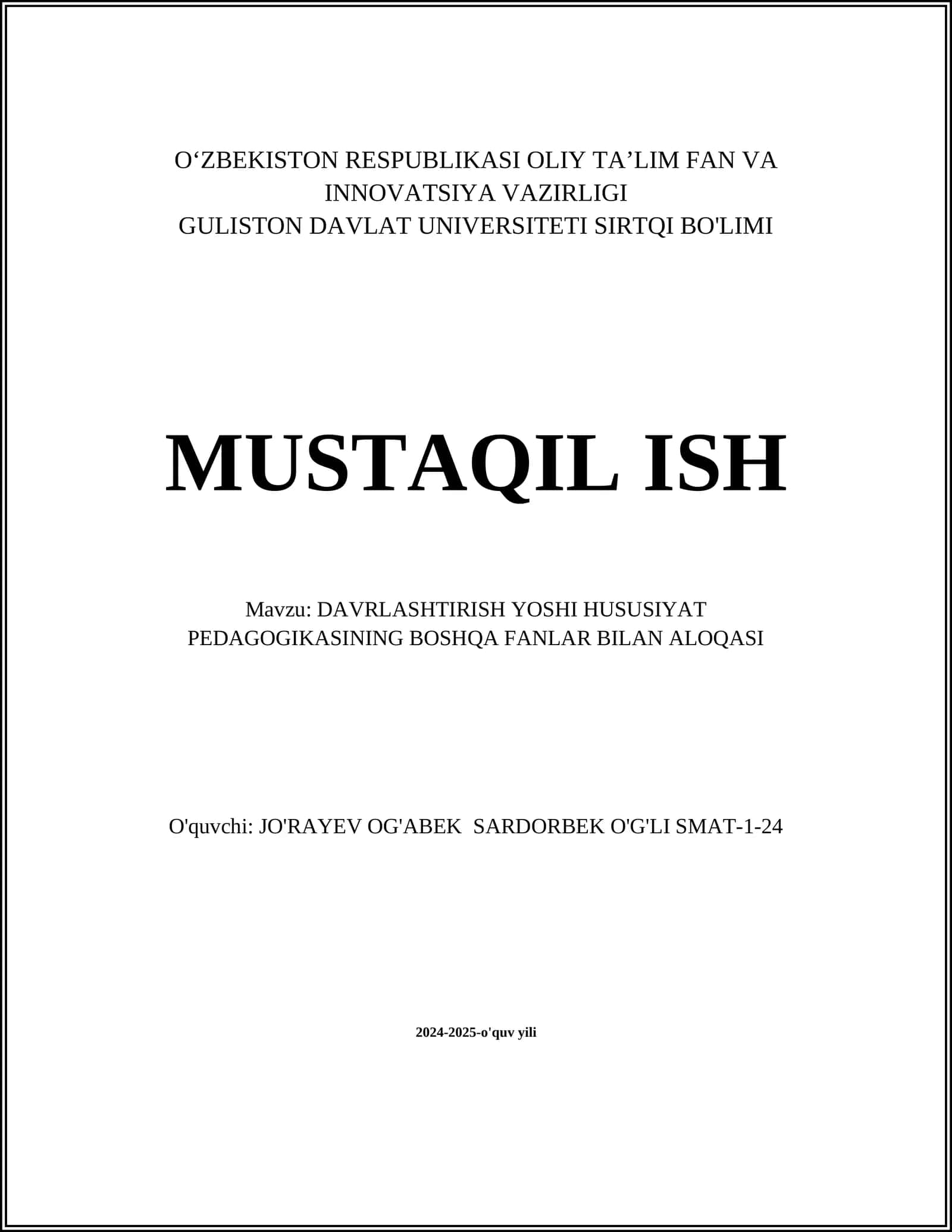 Davrlashtirish yondashuvidagi tarbiya usullari 1