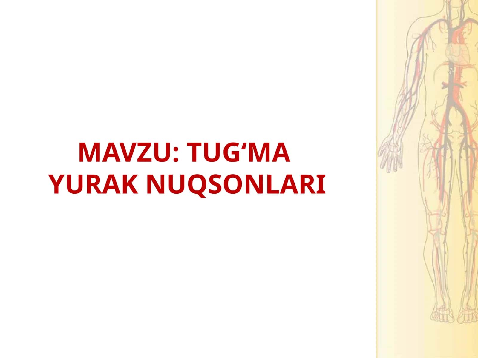 TUG‘MA YURAK NUQSONLARI 1