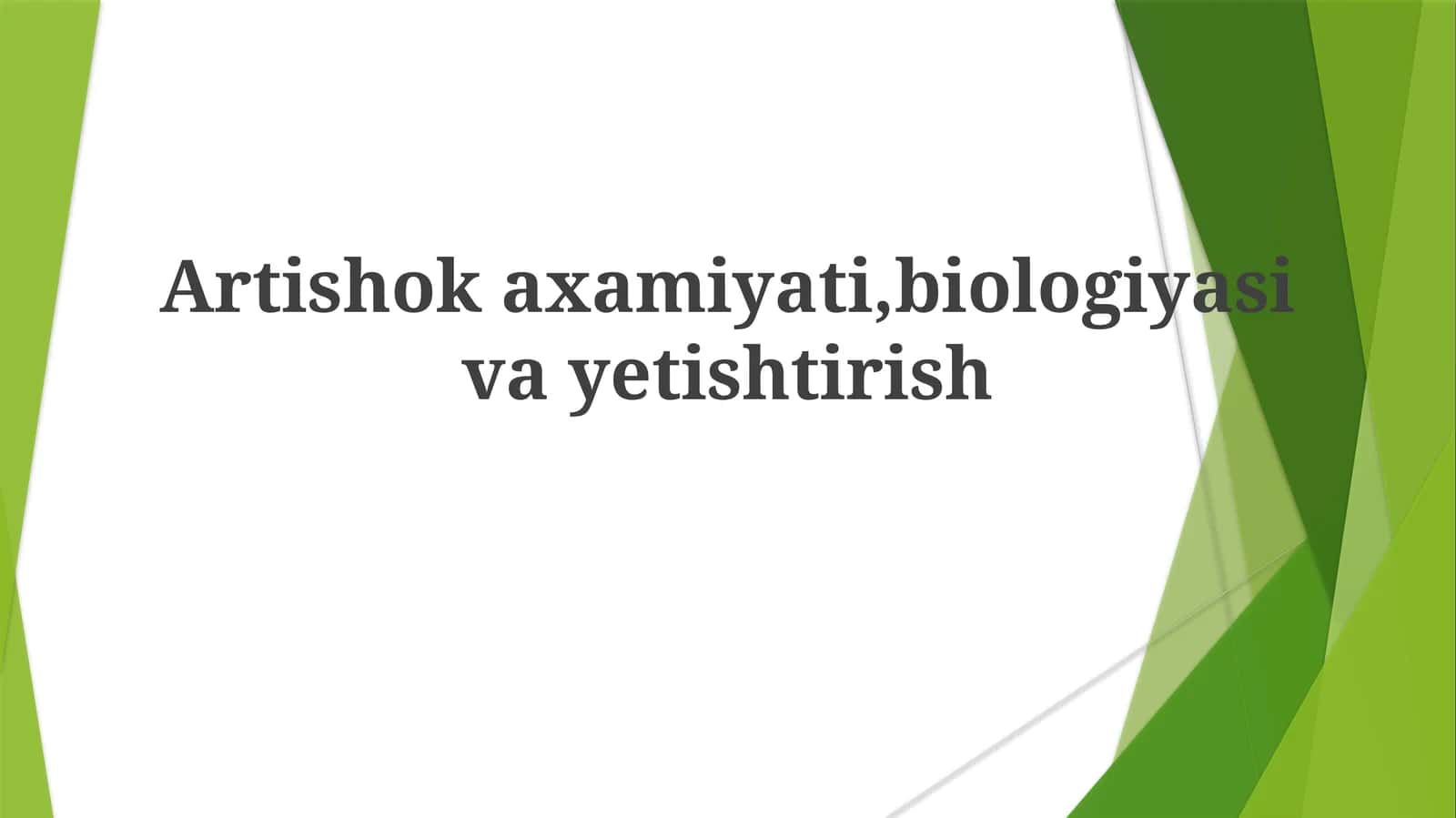 Artishokaxamiyati, biologiyasi 1